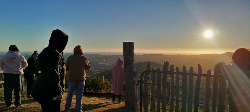 Sunrise ceremony held on the summit know as Te Taumata Sunrise ceremony held on the summit know as Te Taumata